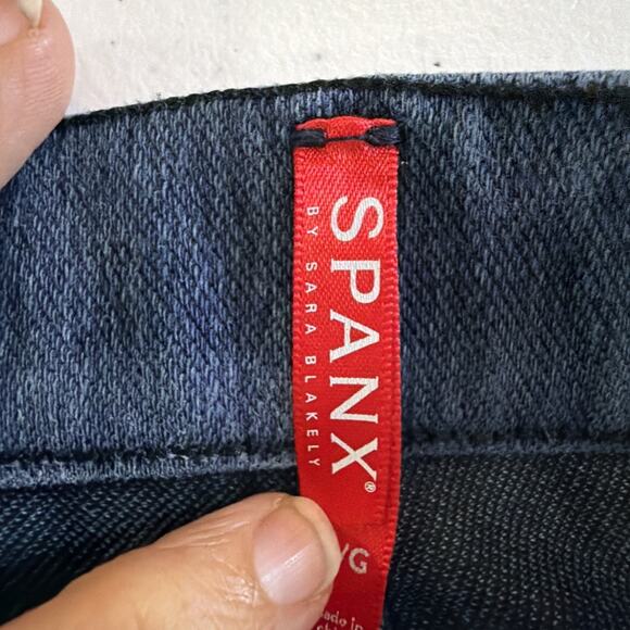 Spanx Jean-ish Womens Large Blue Jeanish Ankle Jegging Stretch Denim slimming - Picture 7 of 12